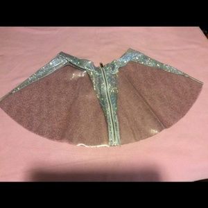 Clear vinyl skirt